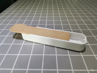 Sliding lid storage box, Travel storage box, Cutlery storage box