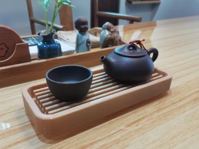 coaster, single person tea tray, dry brewing tea tray, draining rack, cup holder