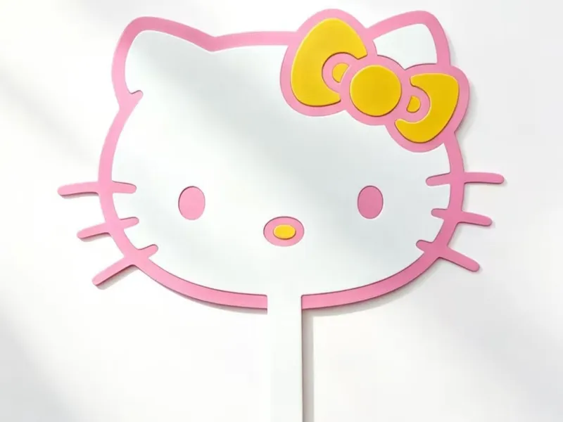 Hello Kitty 扇子 一体成型 HelloKitty造型扇子