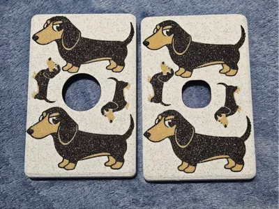 dachshund light switch cover