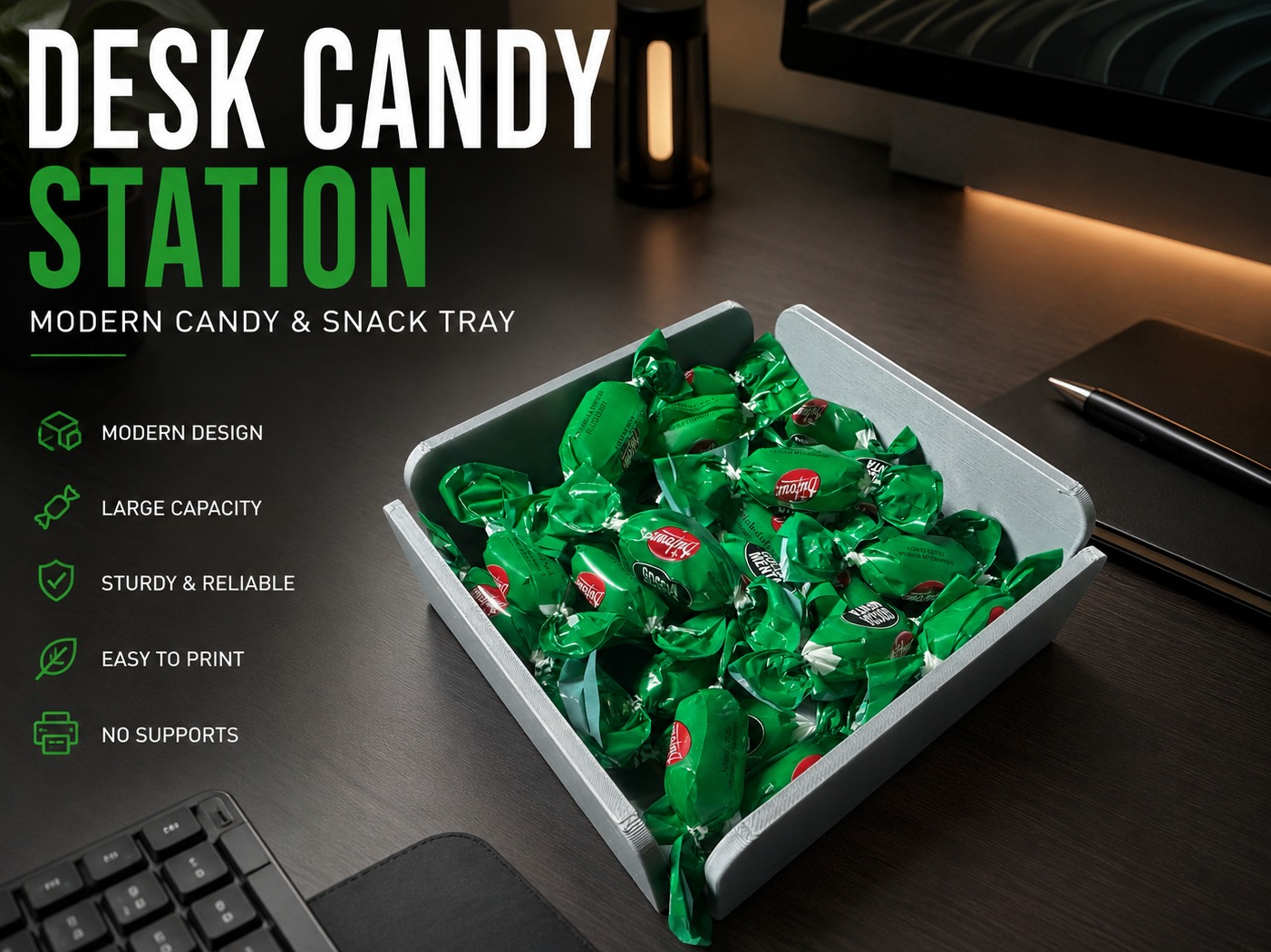 Desk Candy Station – Modern Candy & Snack Tray