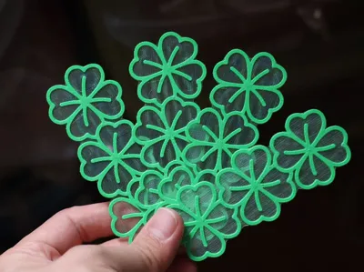 Organza-like Four-leaf Clover Bookmark