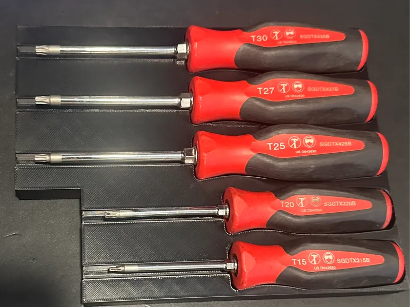 Snap-On 5 pc TORX Soft Grip Screwdriver Set caddy