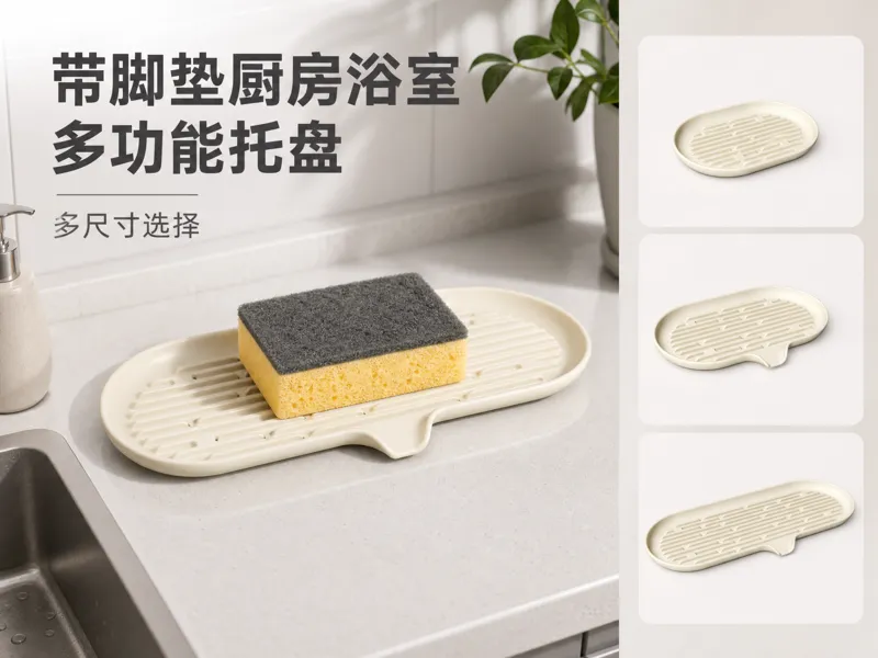 带脚垫厨房浴室多功能托盘