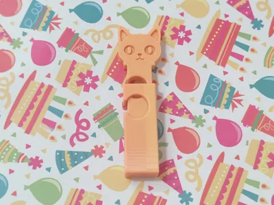 Cat head push-type sealing bag clip