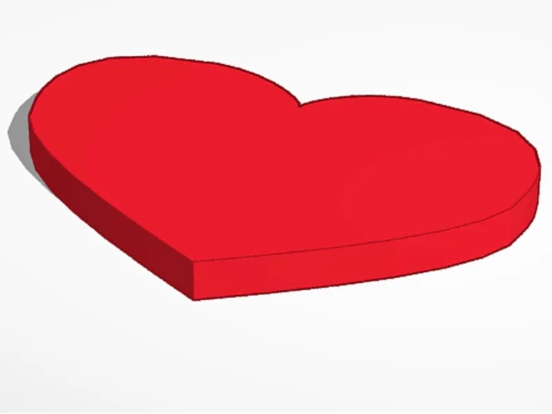 Heart shaped flat table