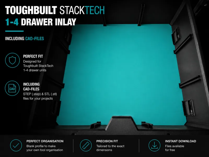 ToughBuilt StackTech - Empty inlay for drawers