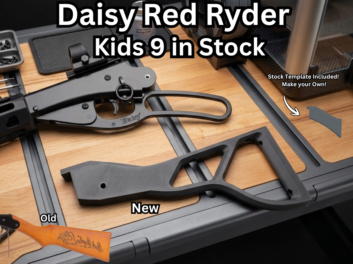 Kids 9in Tactical Stock Upgrade Daisy Red Rider