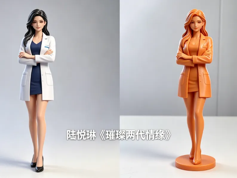 陆悦琳-《璀璨两代情缘》-女主之一-人物形象3D 打印手办