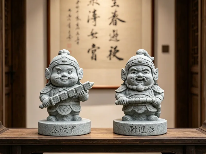 尉迟恭门神摆件镇宅公仔Q版兵马俑人偶