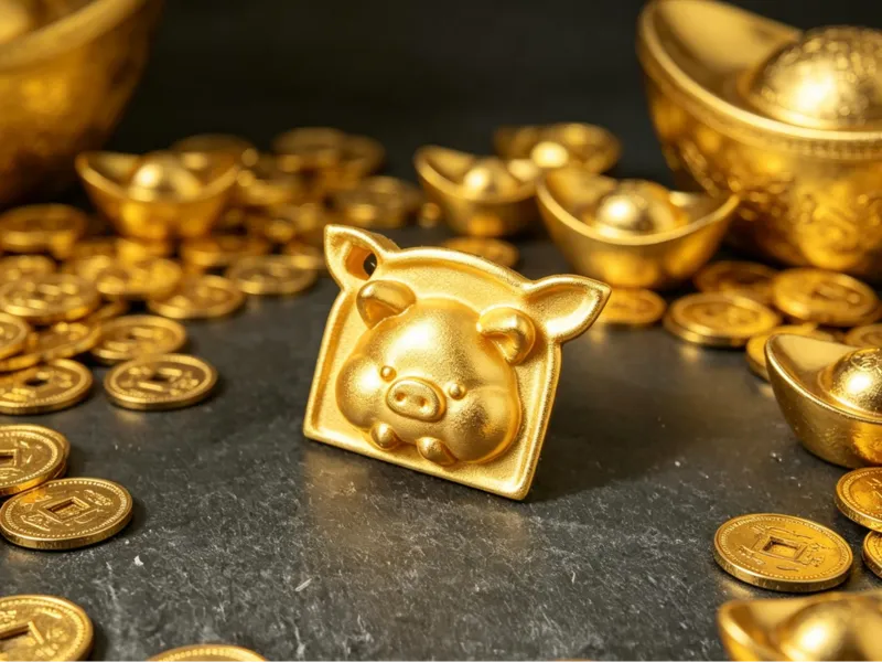 黄金招财猪挂饰