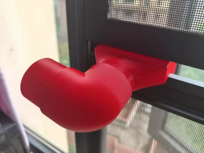 Outdoor exhaust vent for screen window 50mm diameter + elbow combination