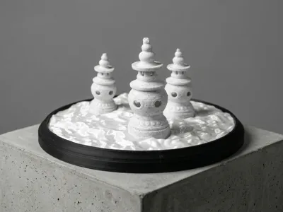 Three Ponds Mirroring the Moon Miniature Model — no AMS needed