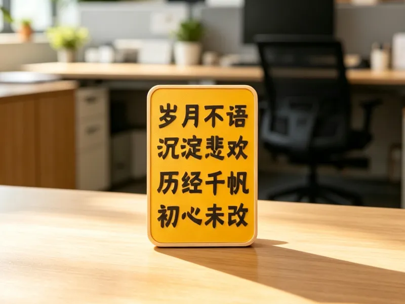 岁月不语 沉淀悲欢 历经千帆 初心未改  励志格言桌面摆件 