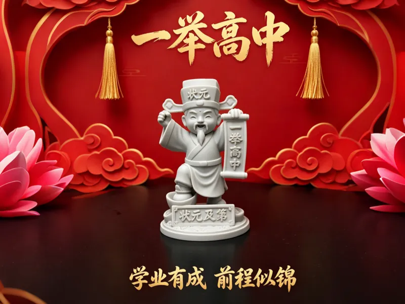 一举高中  状元及第 金榜题名  手办模型  高考送礼 