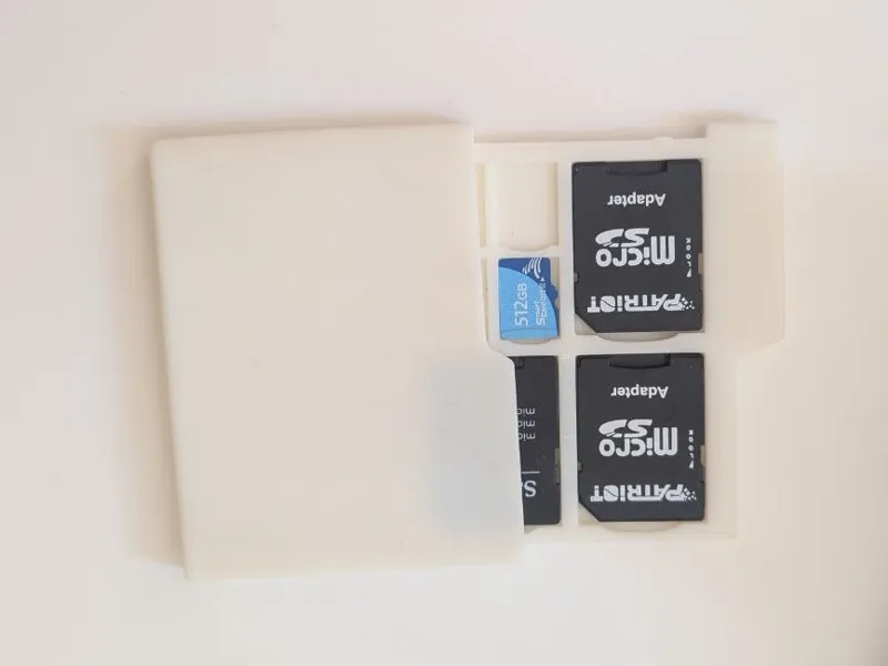 SD Card holder folder shape