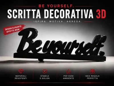 Be Yourself 3D Decorative Sign – Modern Desk Decor