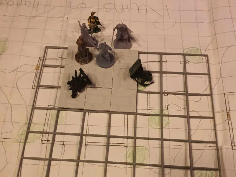 DnD modular map builder - Stone tiles with walls