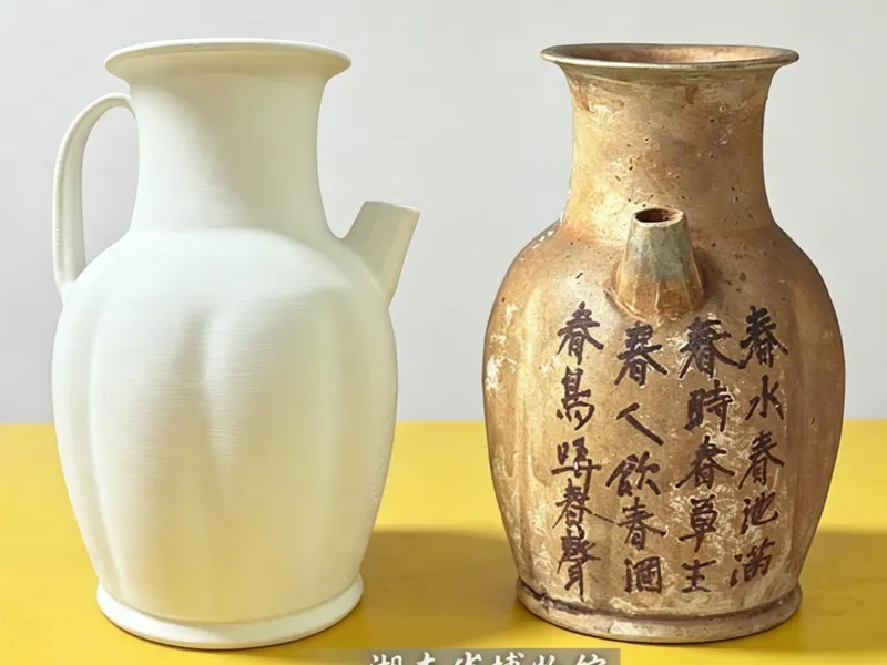 湖南省博物馆藏长沙窑青釉褐彩诗文瓷壶