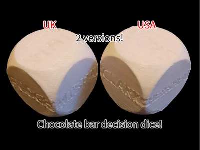 UK USA Chocolate Candy Dice - Twix KitKat Hershey