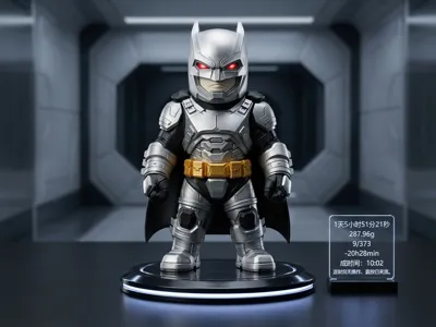 DC Batman Armor (pre-plated, no AMS required) finished model is approximately 30cm tall