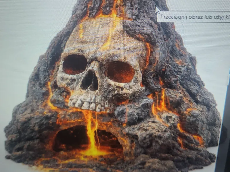 Skull Volcano Terrarium Hiding Spot