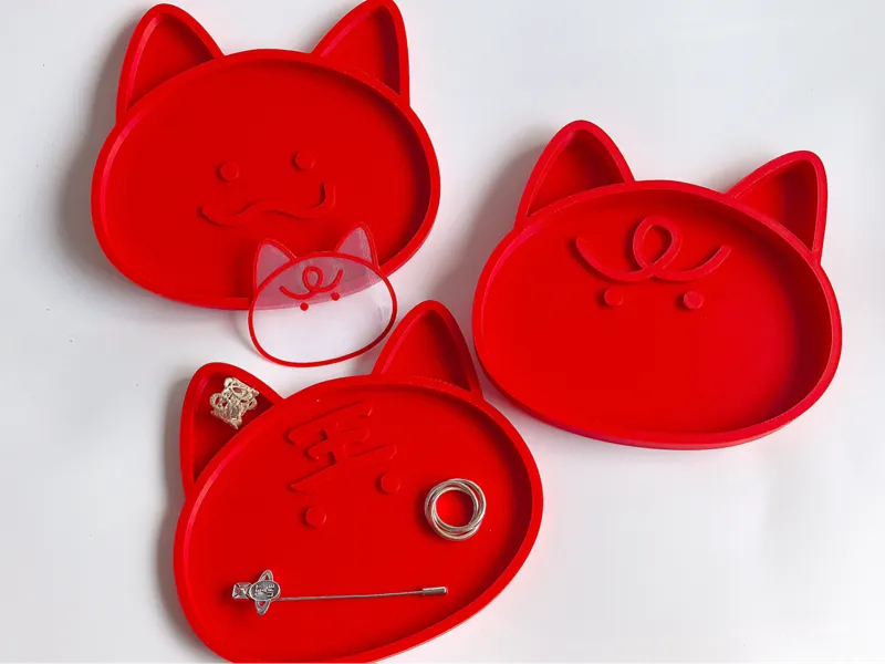 恋与深空秦彻飞羽向夜猫猫头首饰收纳盘三款