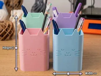 Cute Cat Holder & Desk Organizer adjuastable