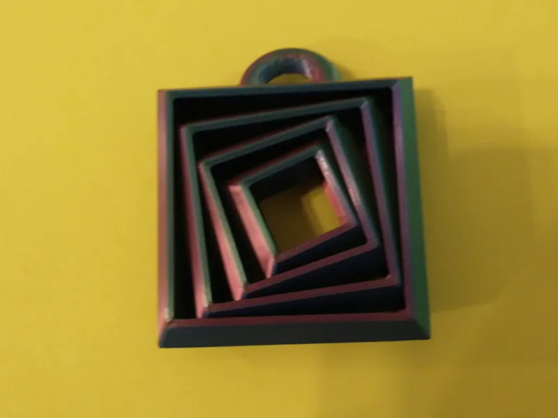 Hexagon fidget toy with keychain 