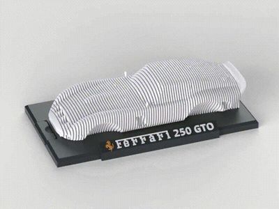 【Ferrari 250 GTO】Ferrari 250 GTO Racing Car Layered Sculpture Model Car Desktop Ornament Fun Assembly