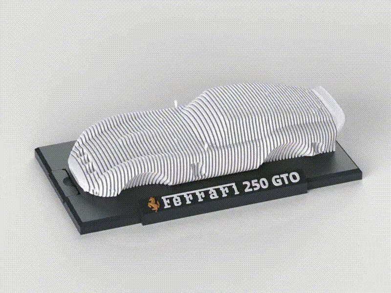 【Ferrari 250 GTO】法拉利250 GTO赛车 分层雕塑车模 汽车桌面摆件 趣味拼装
