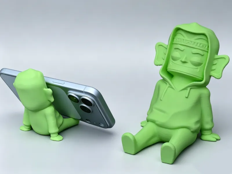 帽衫三星堆人手机支架