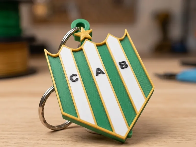 Llavero Banfield | Escudo Taladro 3D
