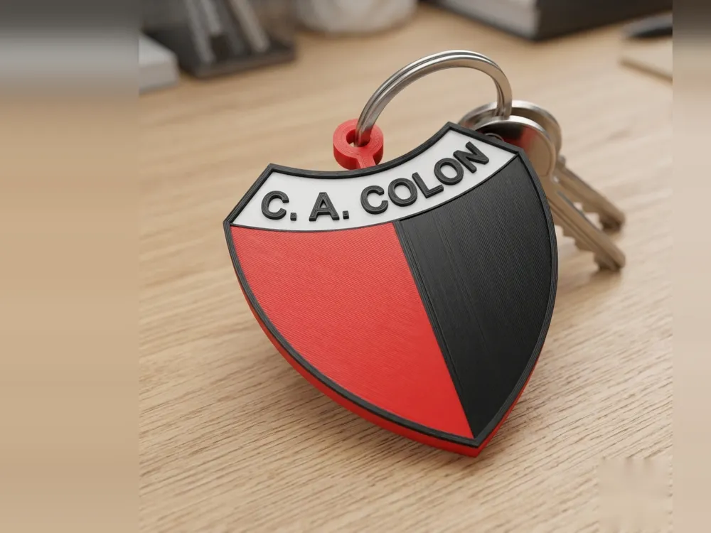 Llavero Colón Santa Fe | Escudo Sabalero 3D - Modelo de impresión 3D ...