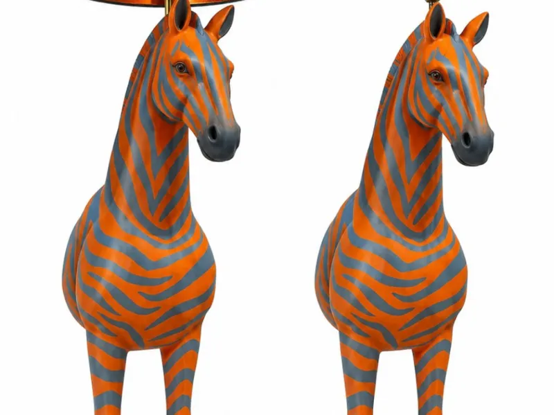 Wall- Zebra Lamp – 3D Model (2 Parts)
