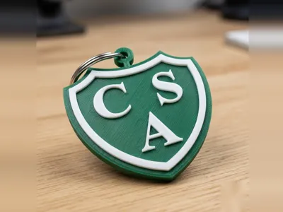 Sarmiento Keychain | Green Shield 3D