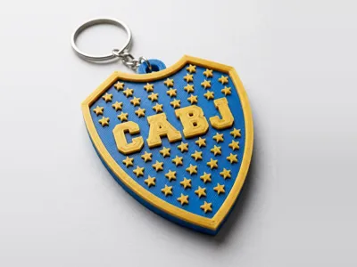Boca Juniors Keychain | Xeneize Shield 3D