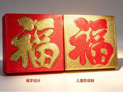 Fu character switch anti-accidental touch decorative cover