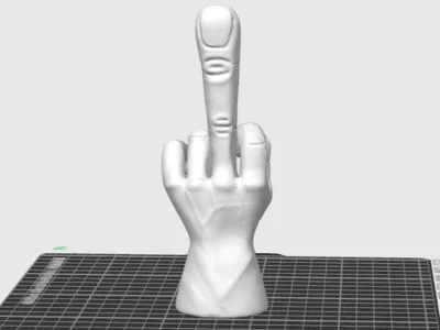 giving you a middle finger
