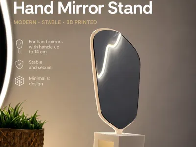 minimalist hand mirror stand 
