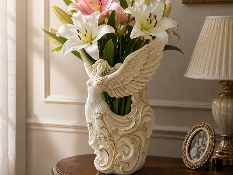 Angel Wings Decorative Flower Vase