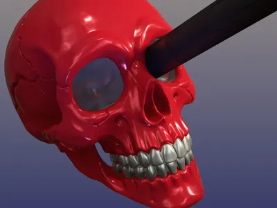 Pop Art Skull Stylus Holder | Designer Desk Toy