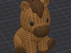 knitted pony keychain