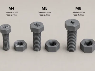 M4, M5 and M6 Screws