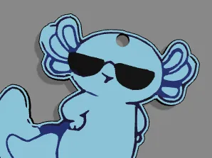 Cool axolotl keychain 
