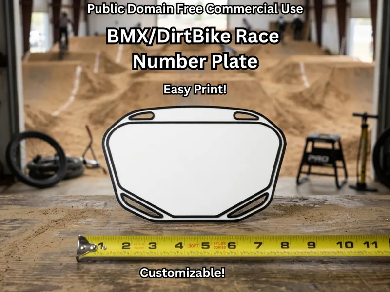 Custom BMX Race Number Plate Bike Plate