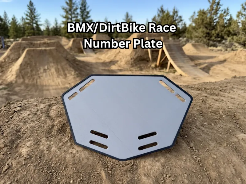 BMX DirtBike Race Number Plate - Customizable
