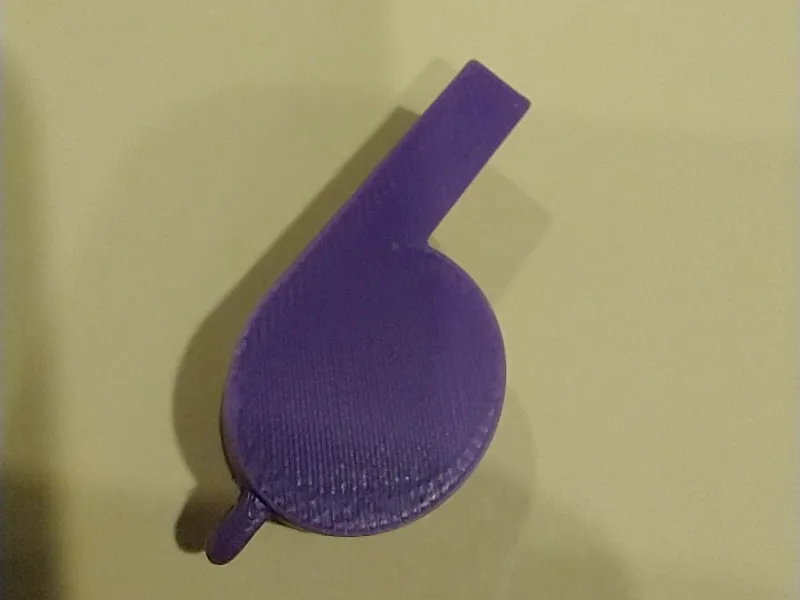 Whistle with keychain hole