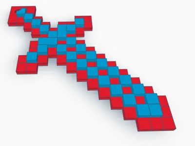 Minecraft Sword Keychain