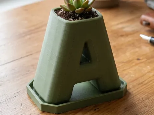 Letter 'A' Succulent Planter